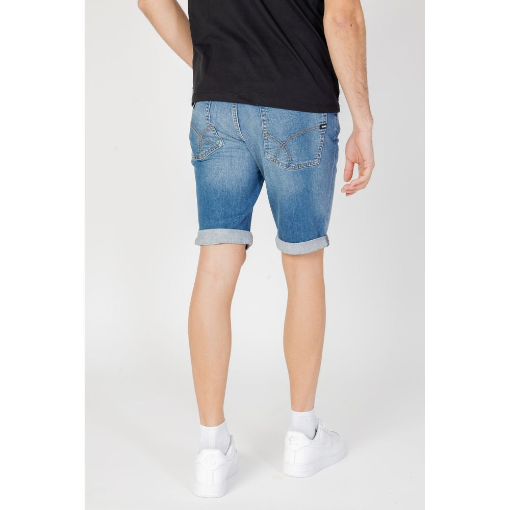 Blue Cotton Bermuda Shorts