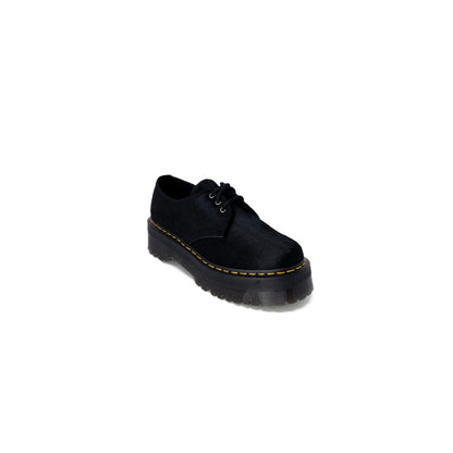 Black Leather Lace-Up Boots