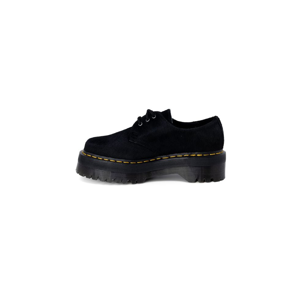 Black Leather Lace-Up Boots