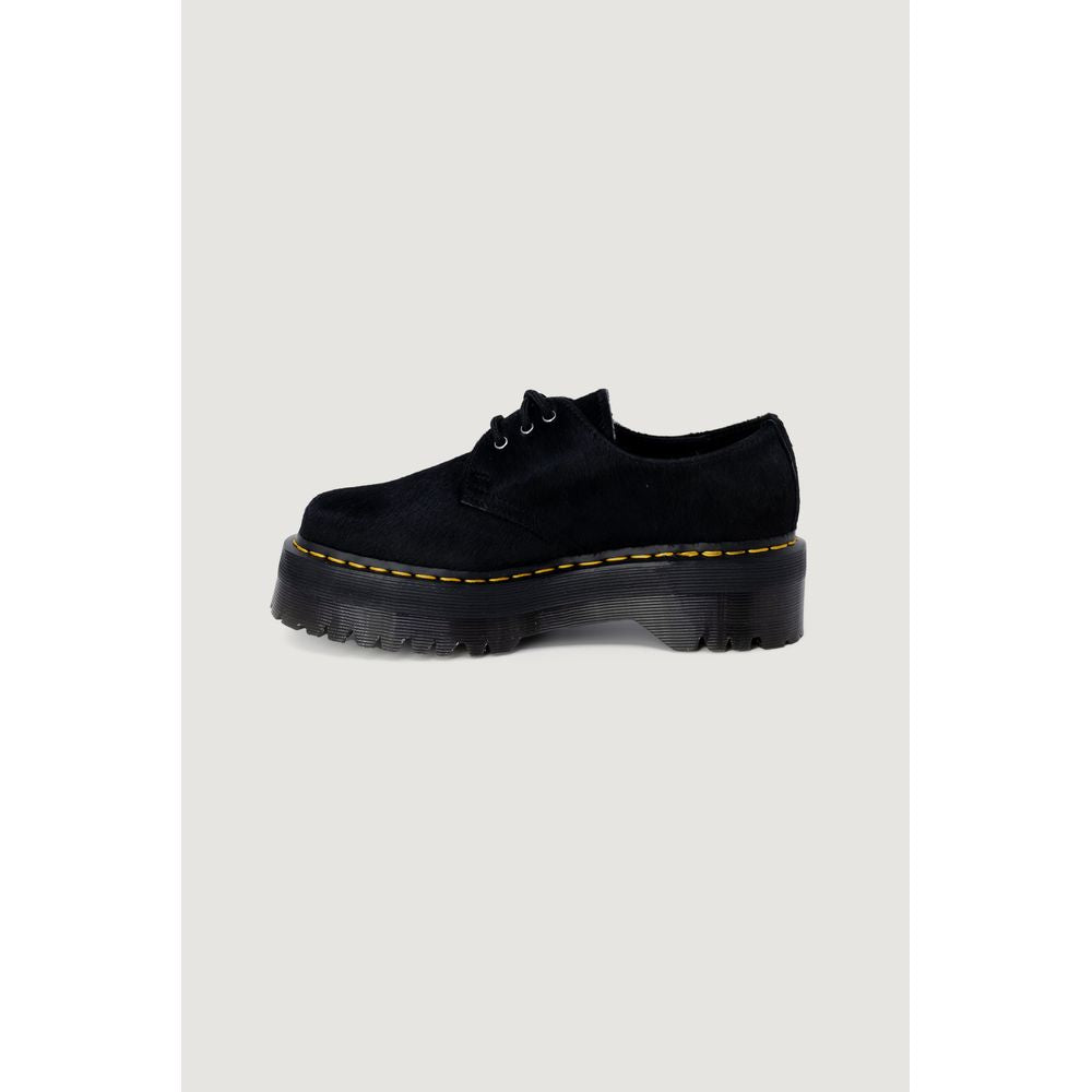 Black Leather Lace-Up Boots