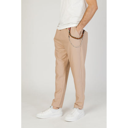 Beige Polyester Pant