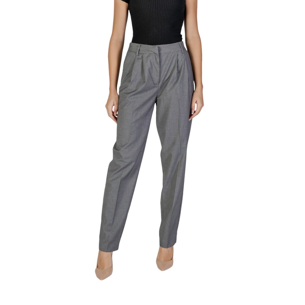 Gray Polyester Pant