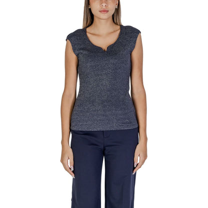 Blue Viscose Tank Tops