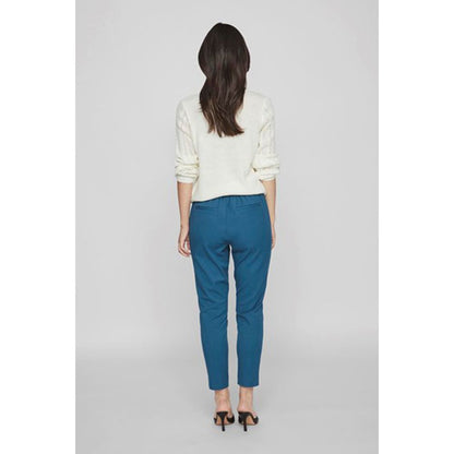 Blue Polyester Pants
