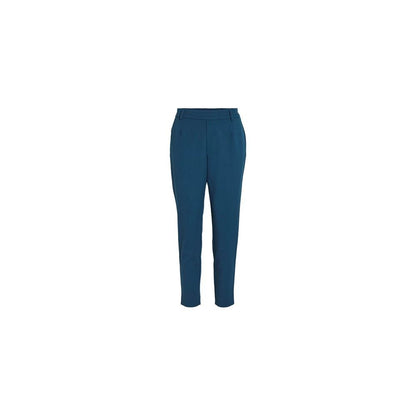 Blue Polyester Pants
