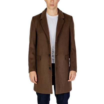 Brown Polyester Coat