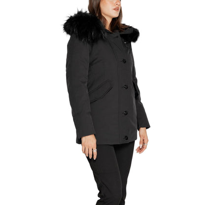 Black Polyester Parka