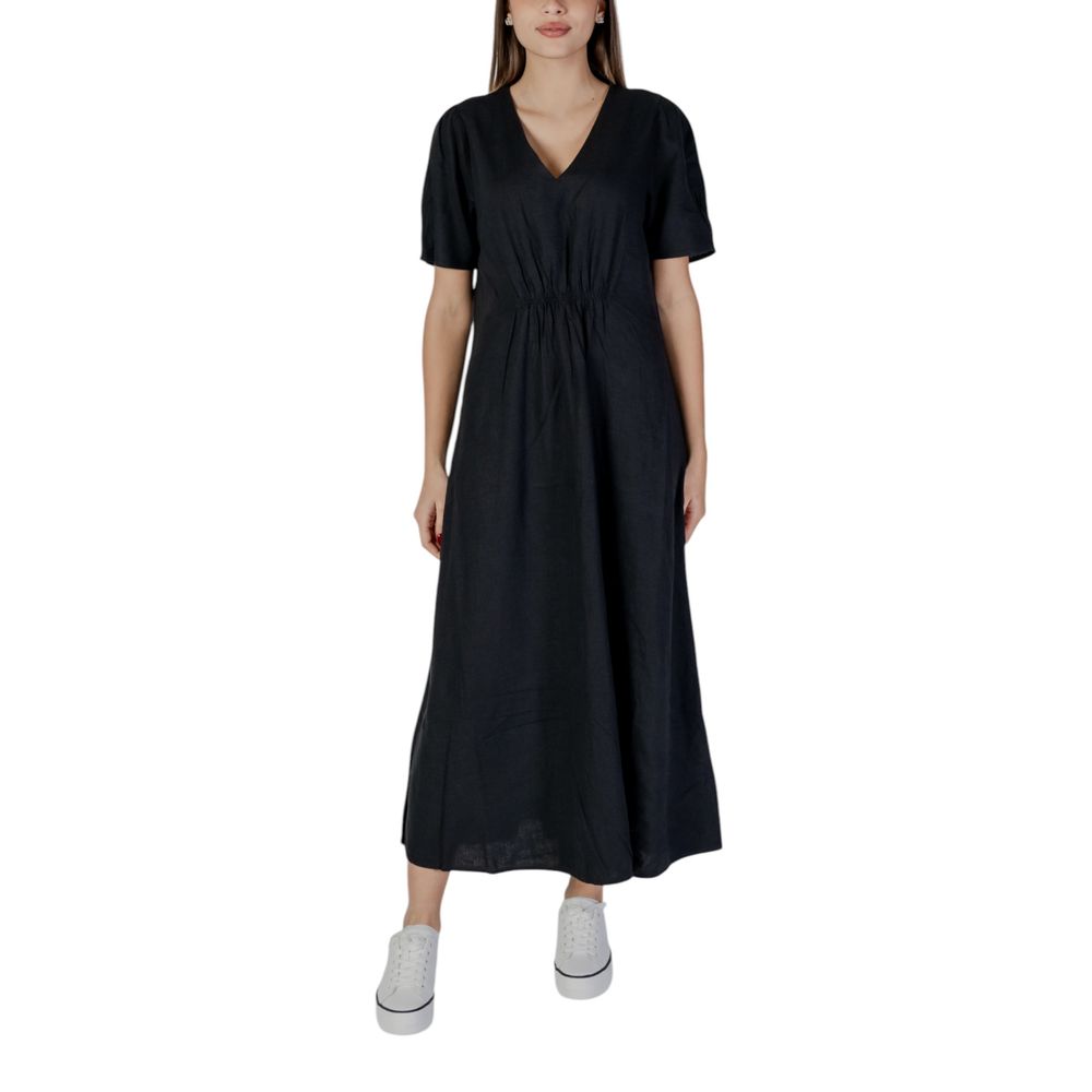 Black Linen Long Dress