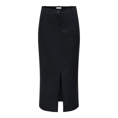 Gray Polyester Long Skirt