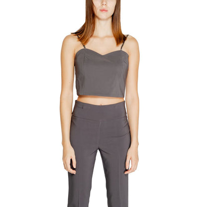 Gray Polyester Top