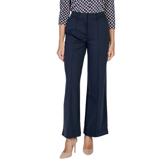 Blue Polyester Pant