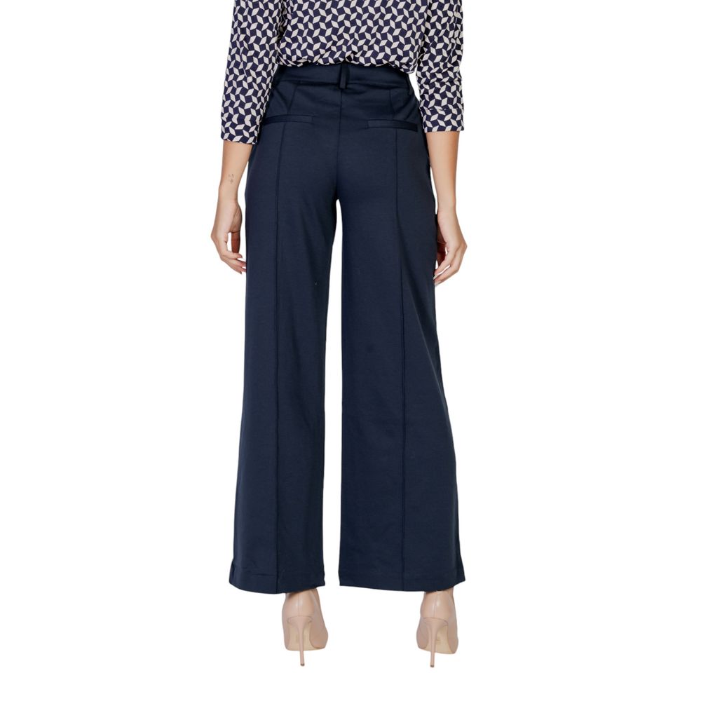 Blue Polyester Pant