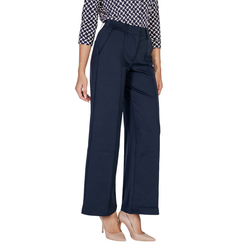 Blue Polyester Pant