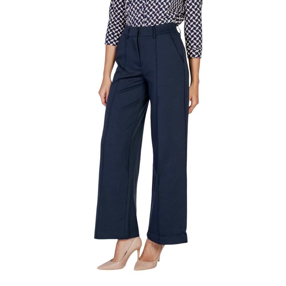 Blue Polyester Pant