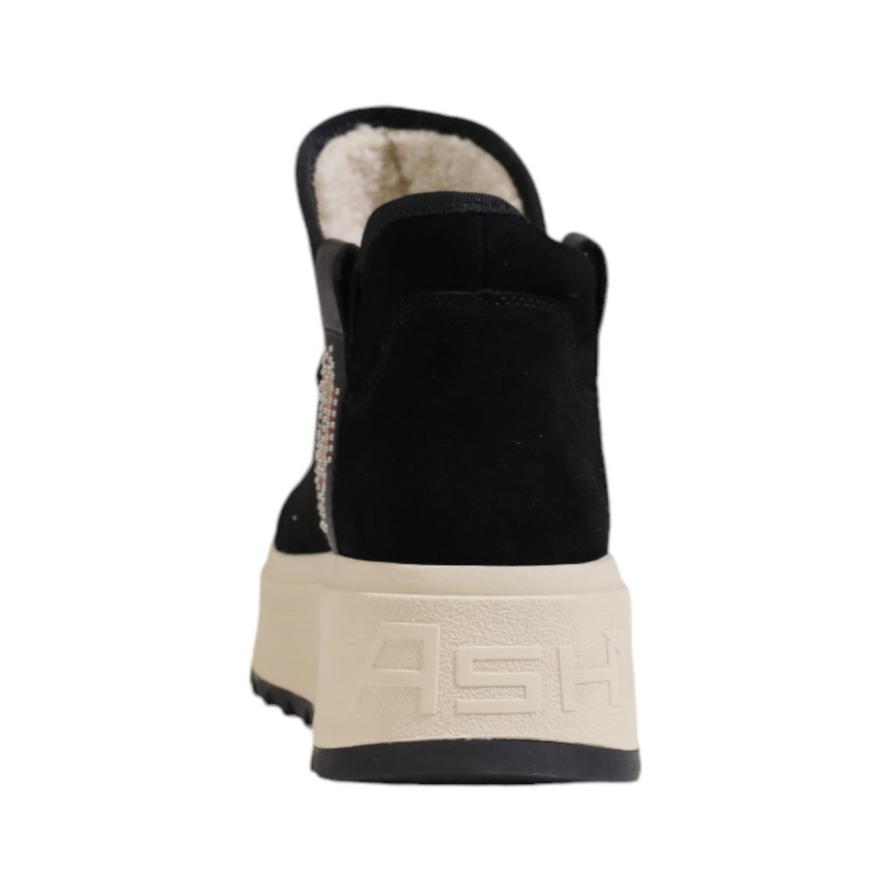 Black Suede Leather Ankle Boots