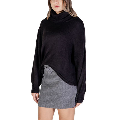 Black Marabou Turtleneck