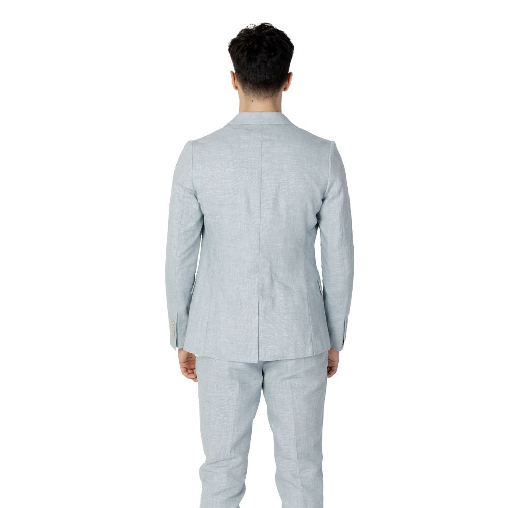 Bicolor Linen Blazer