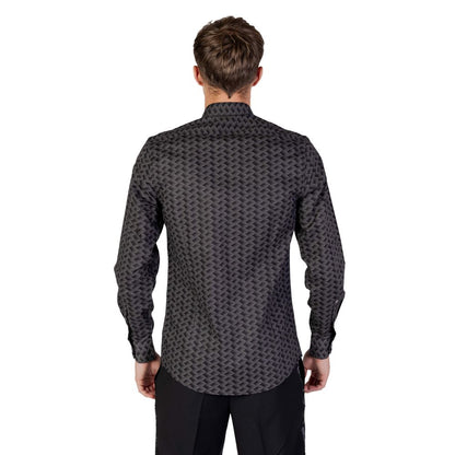 Gray Cotton Pattern Shirt