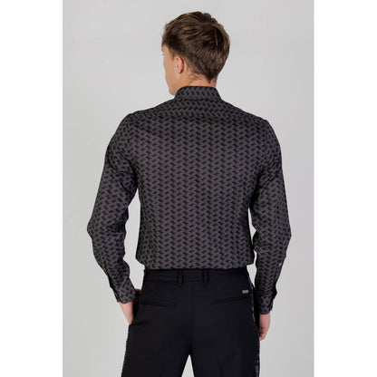 Gray Cotton Pattern Shirt