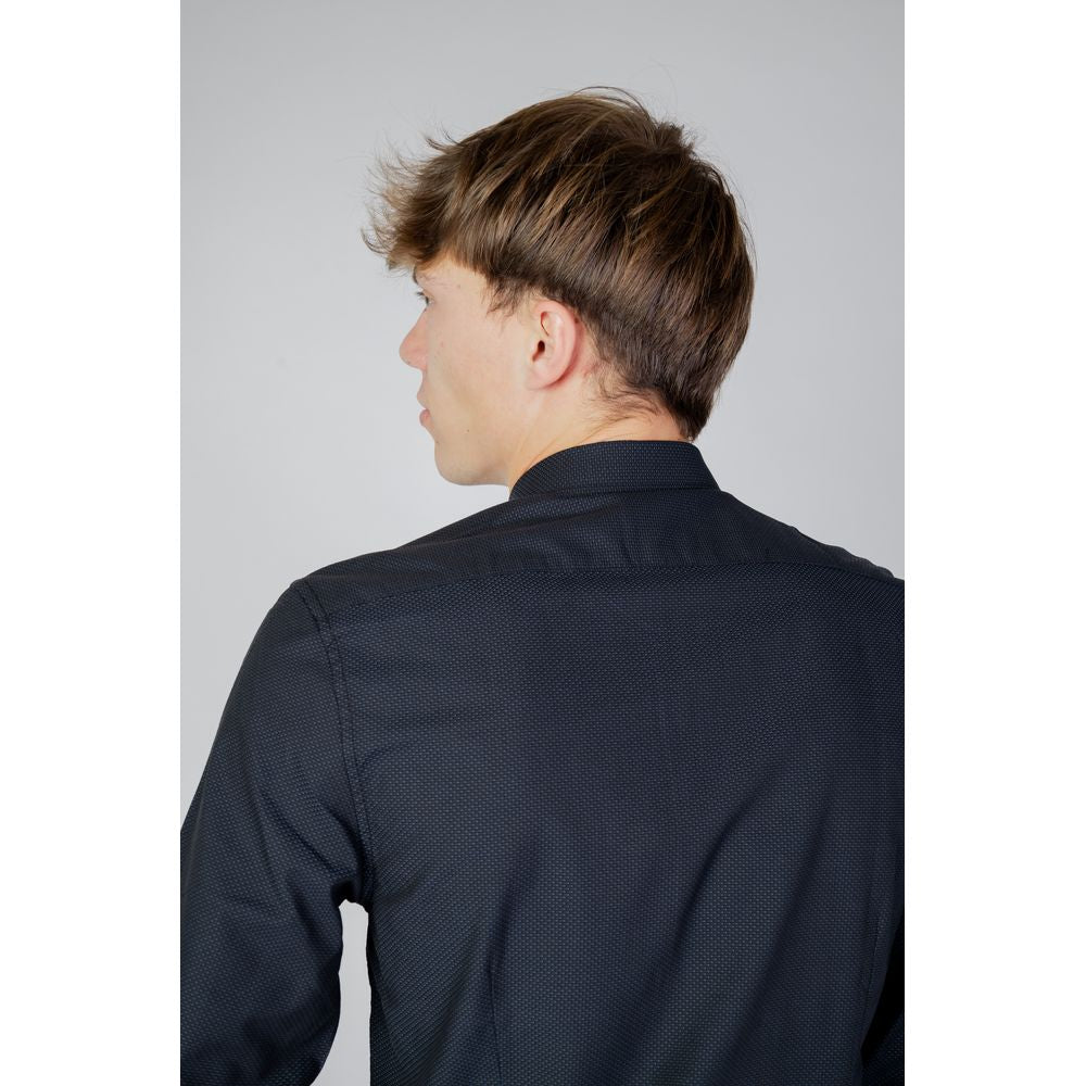 Blue Cotton Dress Shirt