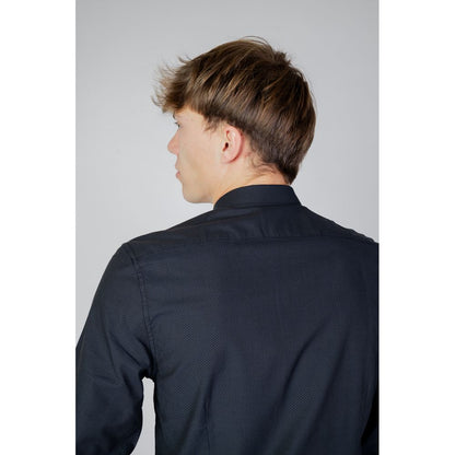 Blue Cotton Dress Shirt