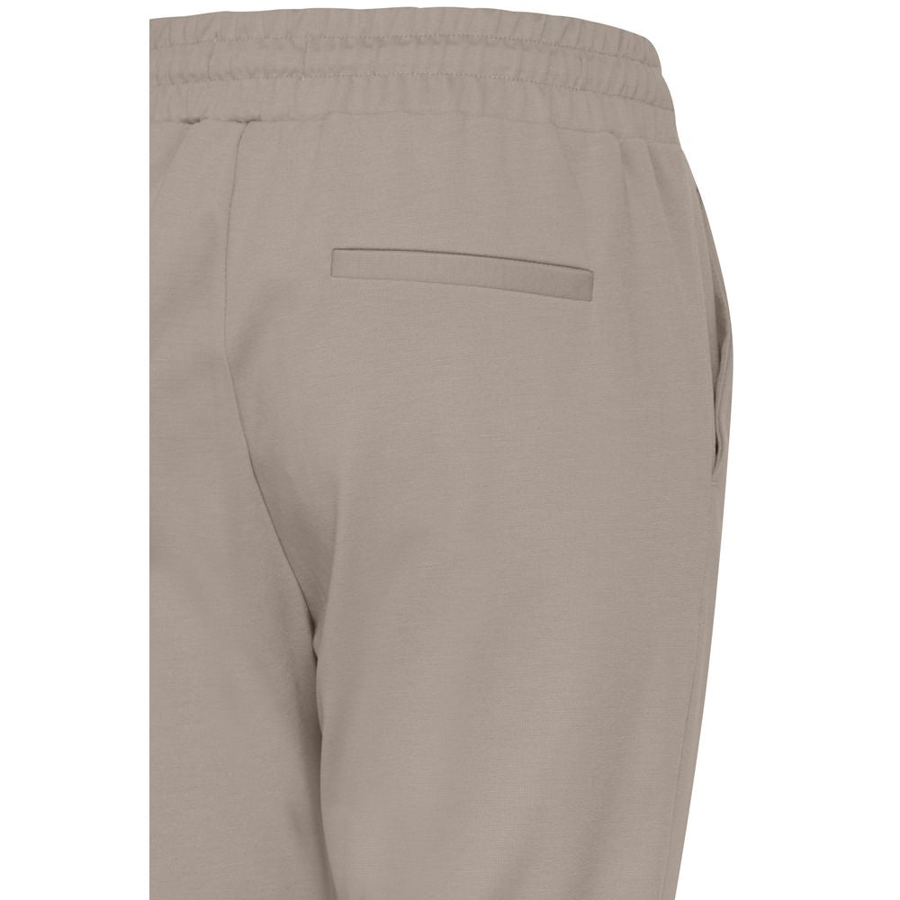 Beige Polyester Pant