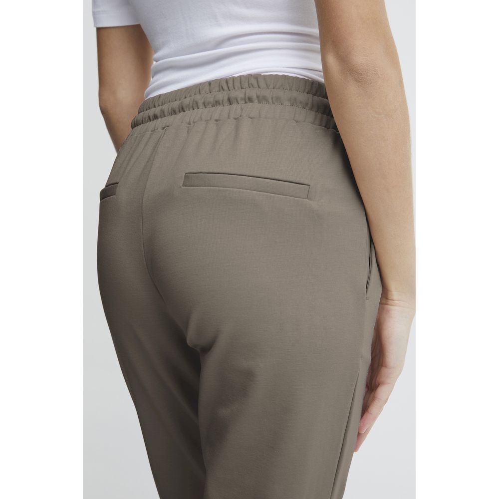 Beige Polyester Pant