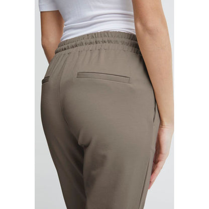 Beige Polyester Pant
