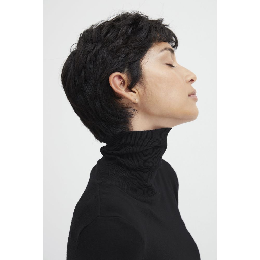 Black Viscose Turtleneck