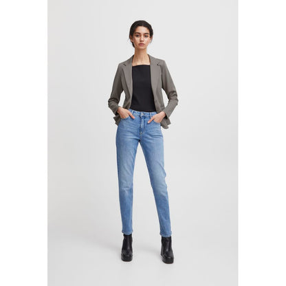 Beige Polyester Blazer