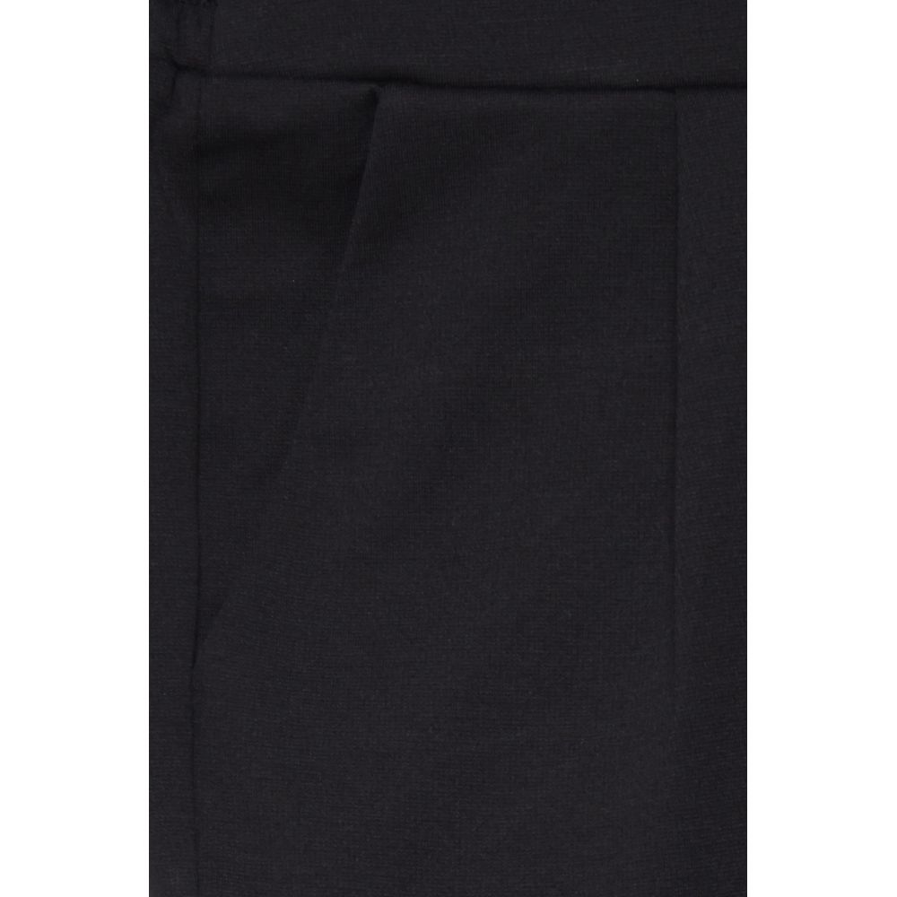 Black Polyester Mini Skirt