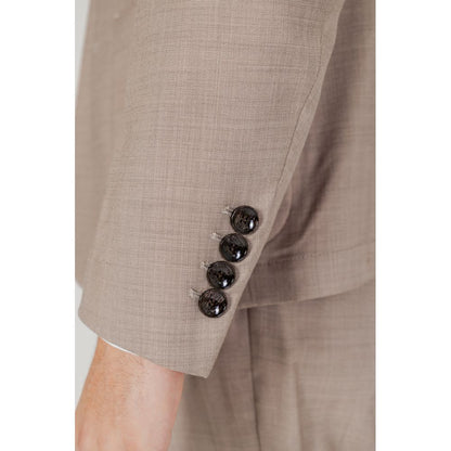 Beige Polyester Blazer