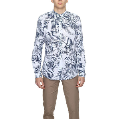 Blue Cotton Pattern Shirt