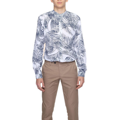 Blue Cotton Pattern Shirt