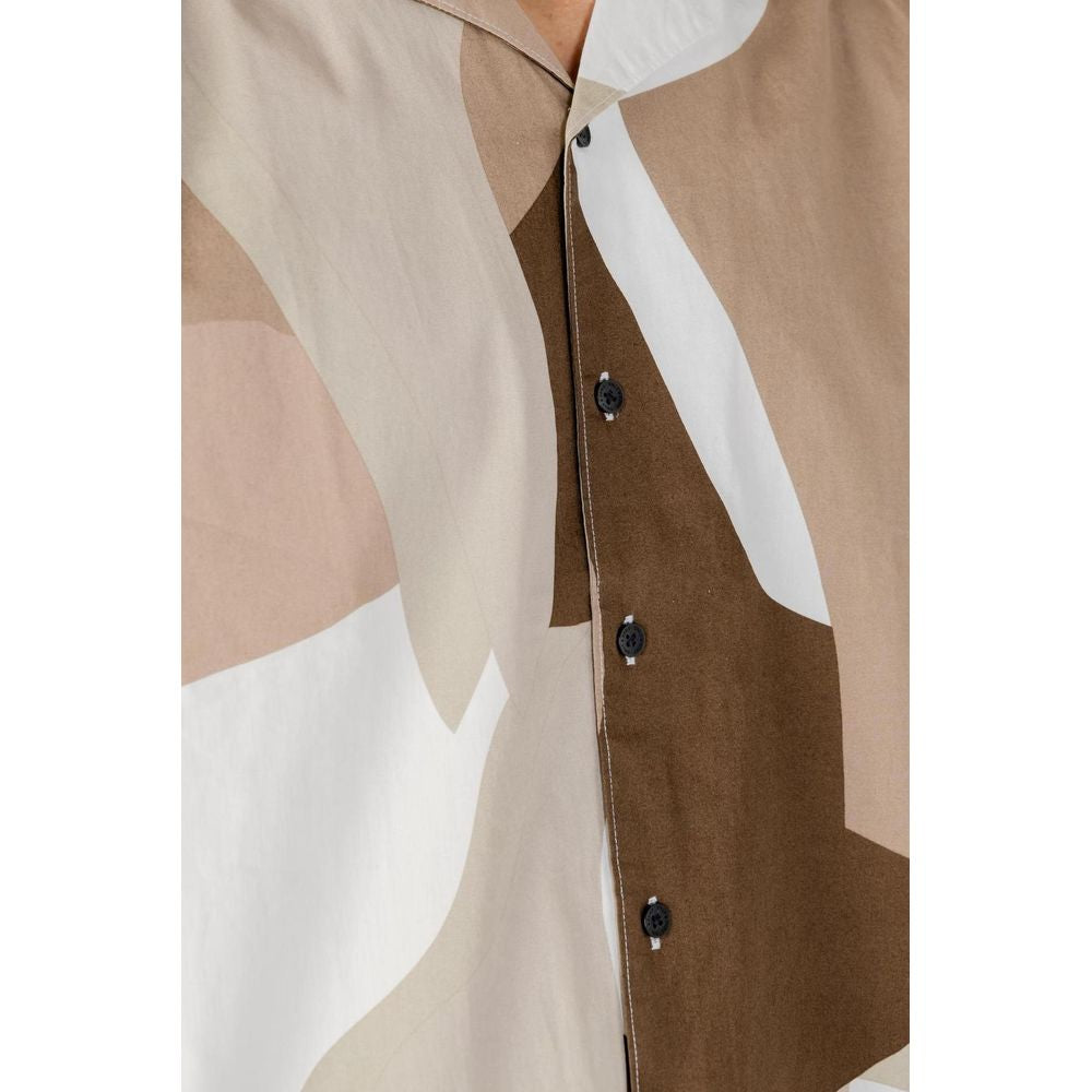 Brown Cotton Shortsleeve Shirt