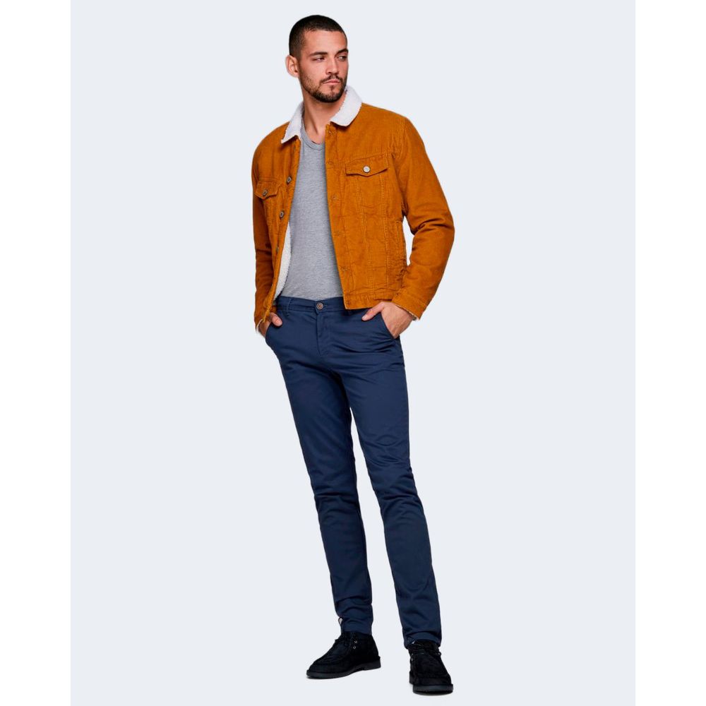 Blue Cotton Skinny Pants