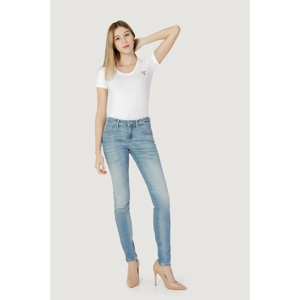 Blue Cotton Skinny Jeans
