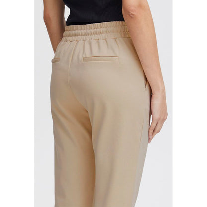Beige Polyester Pant