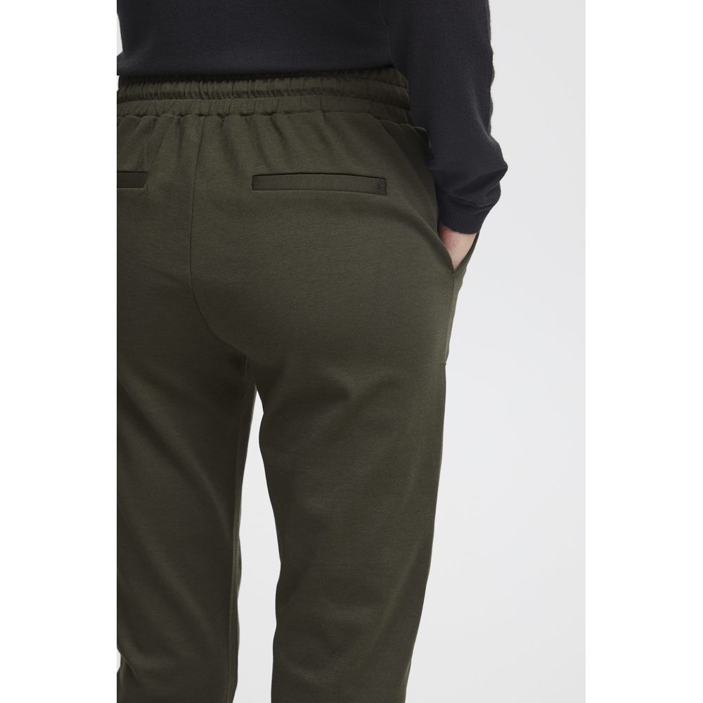 Green Polyester Pant