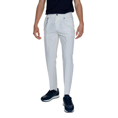 White Cotton Casual Pants