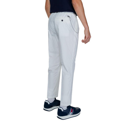 White Cotton Casual Pants