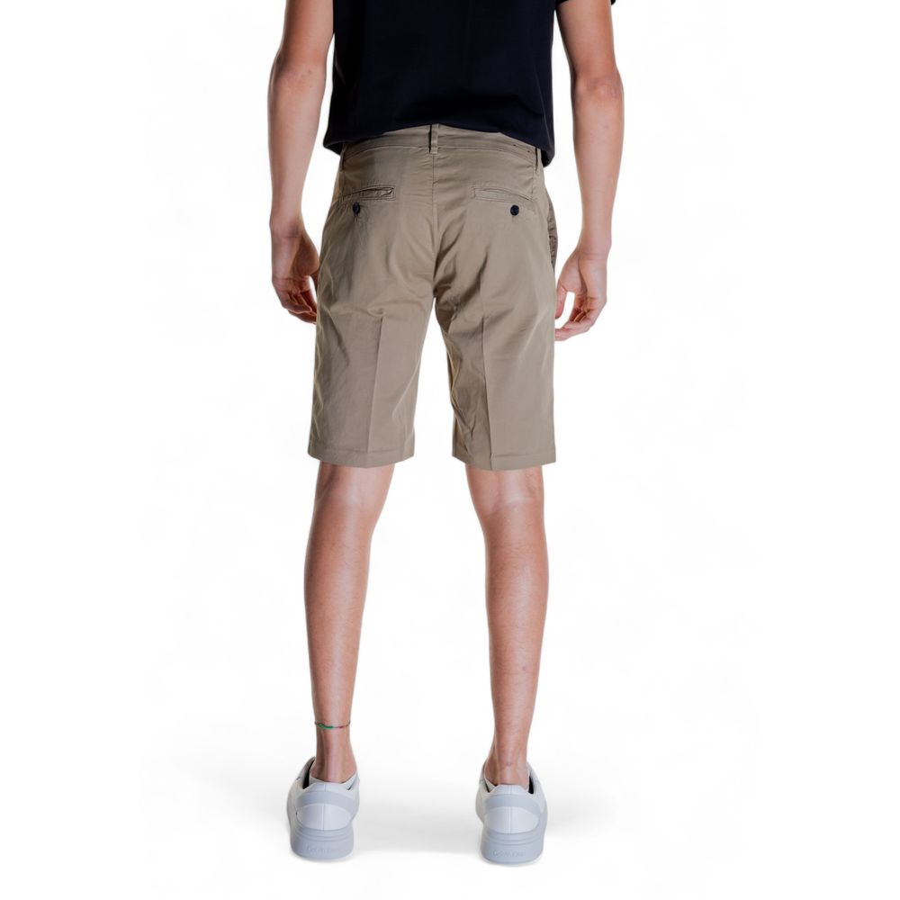Beige Cotton Bermuda Shorts