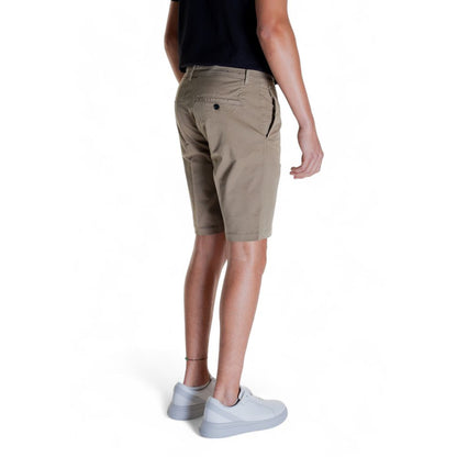 Beige Cotton Bermuda Shorts