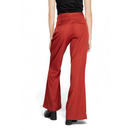 Red Polyester Pant