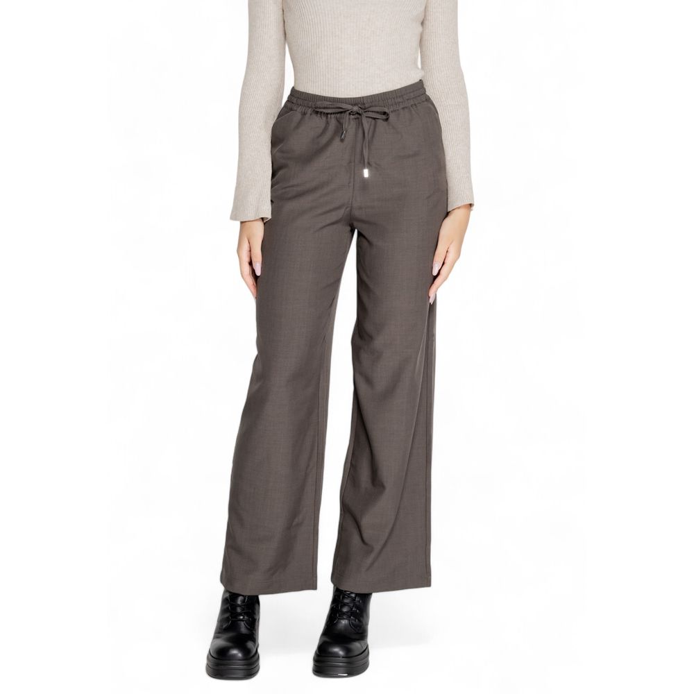 Gray Polyester Pant