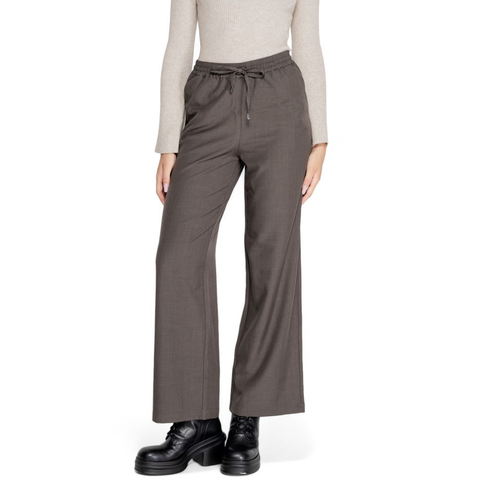 Gray Polyester Pant