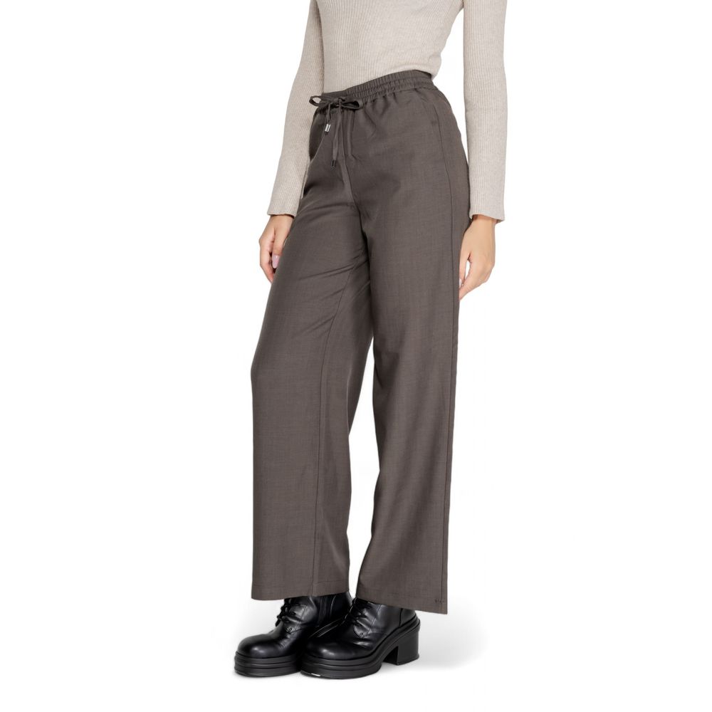 Gray Polyester Pant