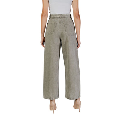 Green Cotton Bootcut Jeans