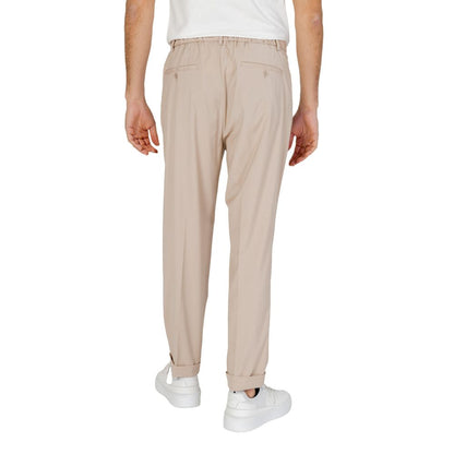 Beige Polyester Pant