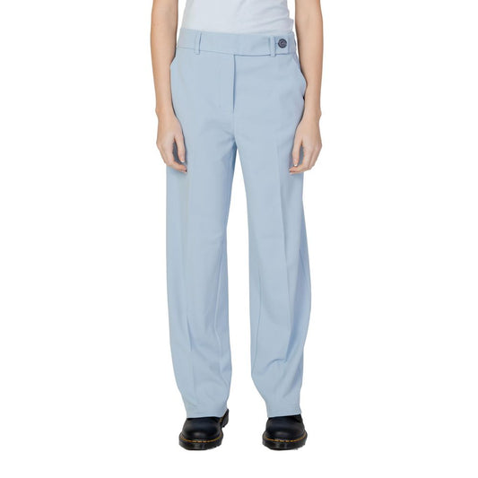 Blue Polyester Pant